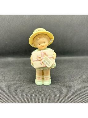 Memories of Yesterday Birthday Girl holding present figurine